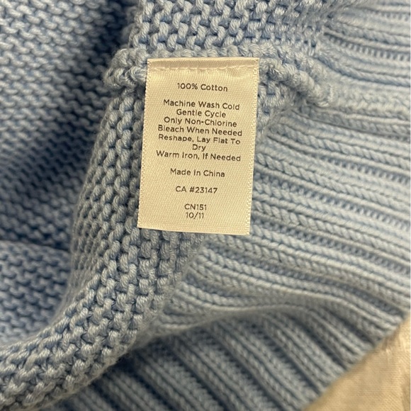 Talbots baby Blue/Powder Blue Knit Sweater. Sz M - Picture 12 of 13